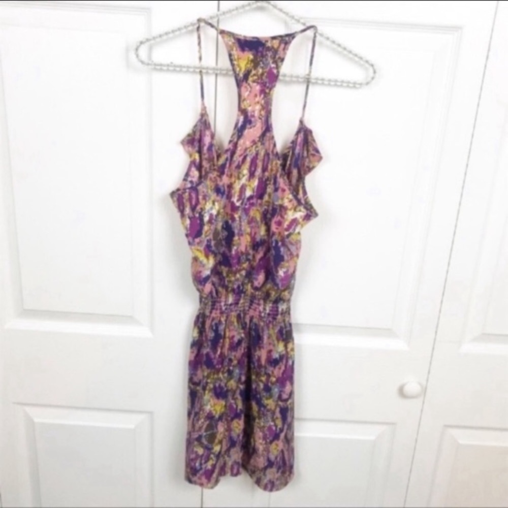 Parker Size Small Silk Ruffle Racerback Mini Dress‎ - Picture 5 of 6